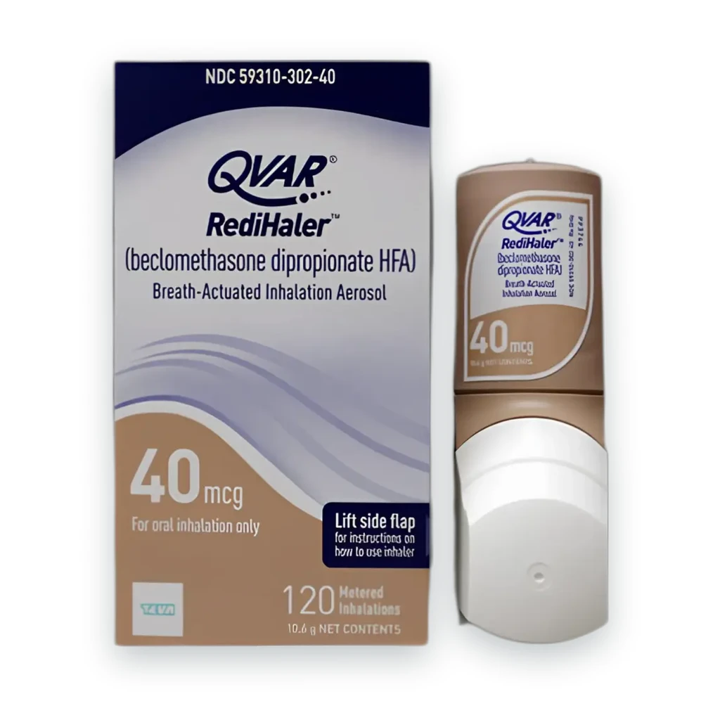 QVAR RediHaler for Asthma 40mcg package