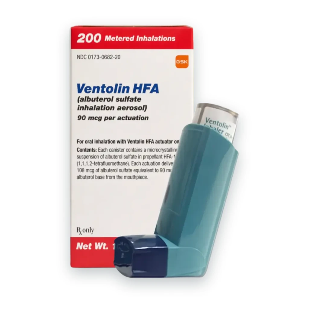 Ventolin HFA package