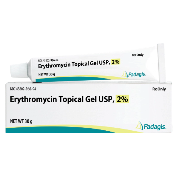 Erythromycin topical gel acne treatment