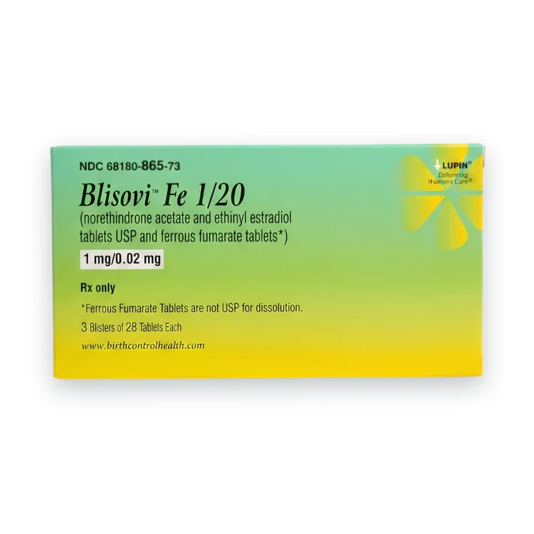 Blisovi Fe 1/20 birth control tablets, 1 mg / 0.02 mg