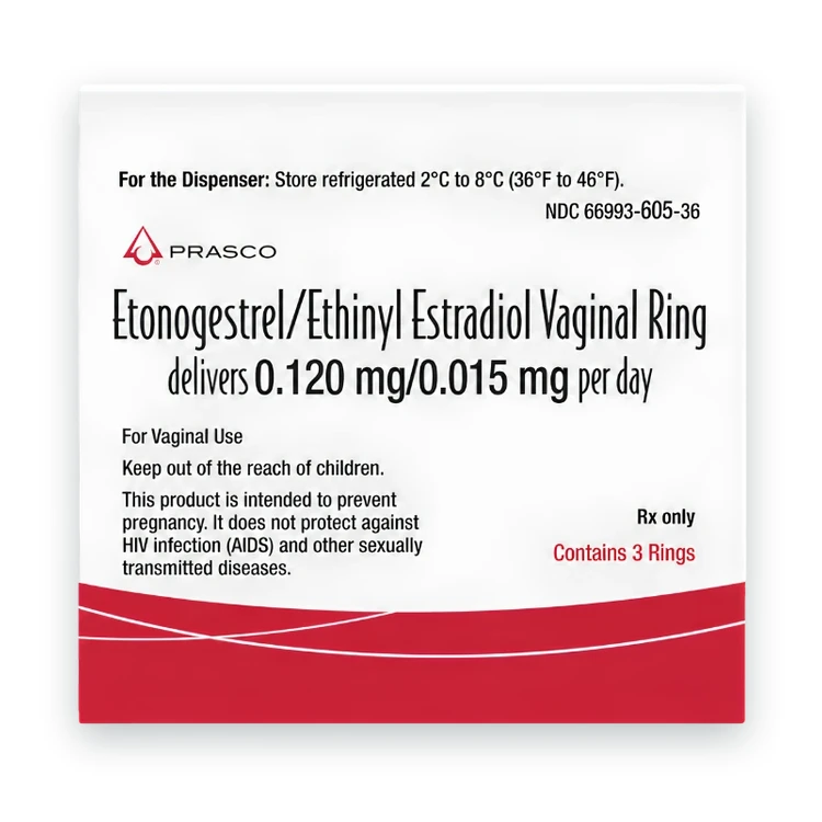 Ethinyl estradiol and etonogestrel vaginal ring, 0.015 mg / 0.12 mg per day