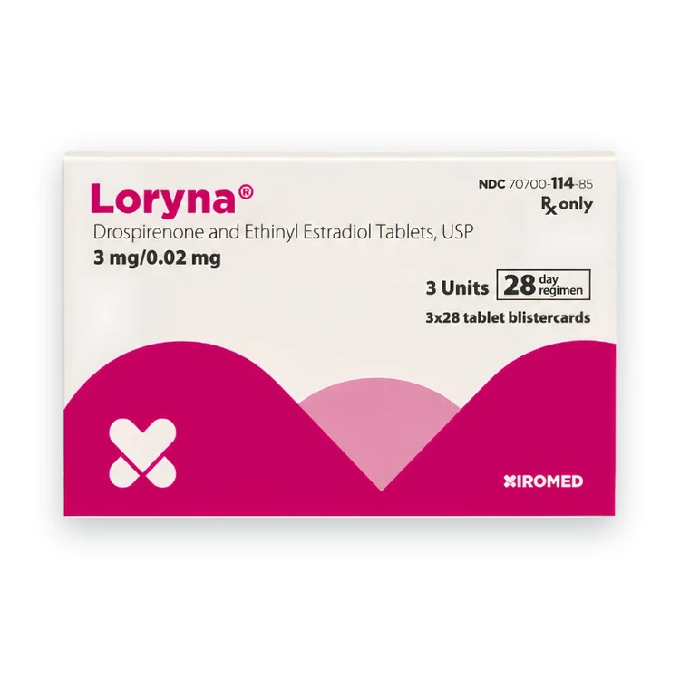 Loryna birth control tablets, 3 mg / 0.02 mg