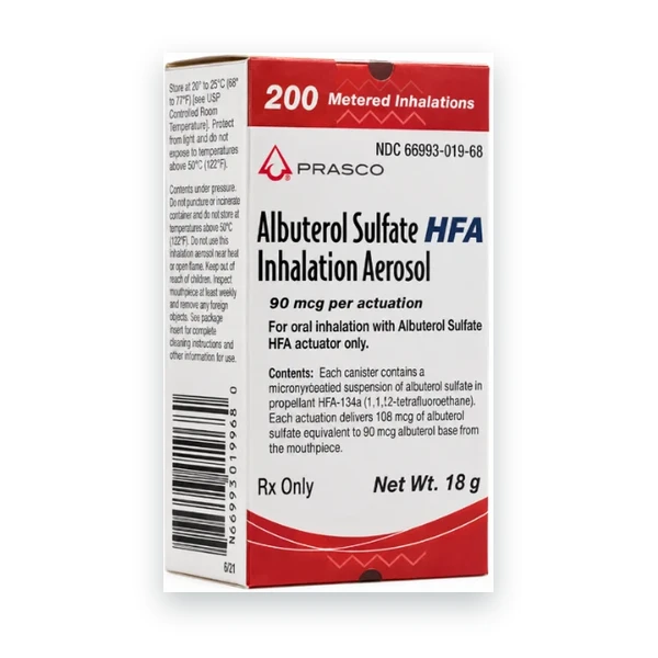 Albuterol HFA (Generic Ventolin) 90mcg package