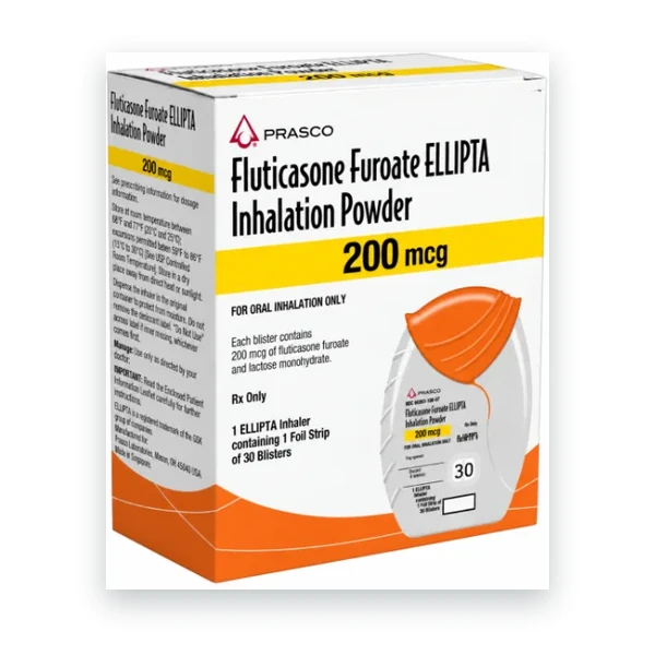 Fluticasone Furoate Ellipta for Asthma 200 mcg 30 doses package