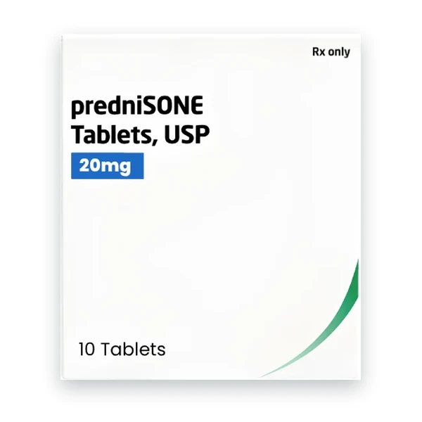 Prednisone 20 mg package, pack of 10