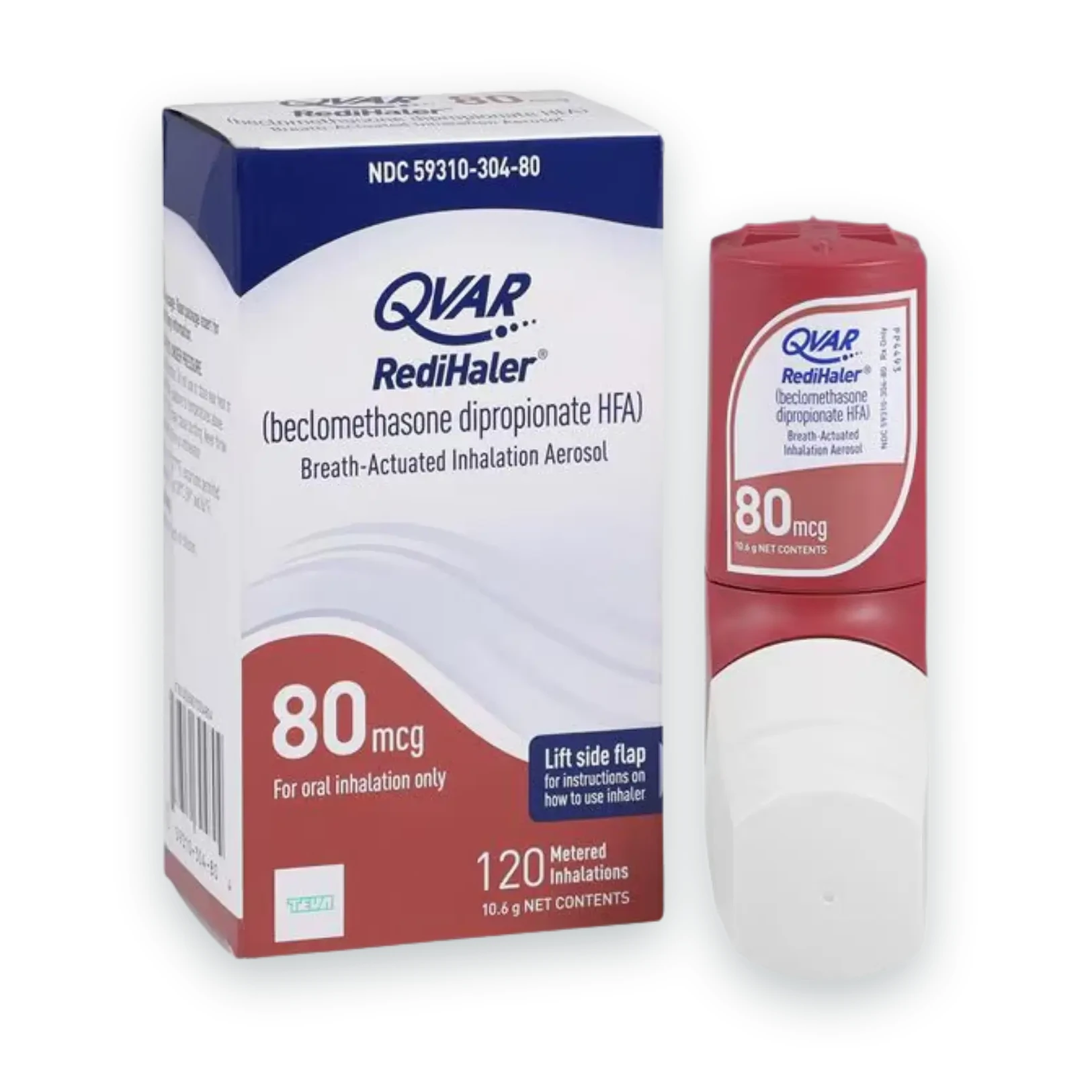 QVAR RediHaler for Asthma 80mcg package